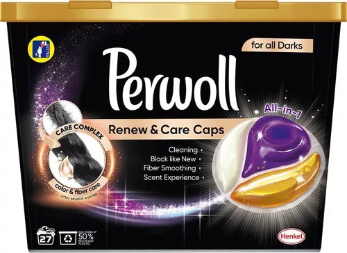Perwoll Renev caps 27ks Black | Prací prostředky - Prací gely, tablety a mýdla